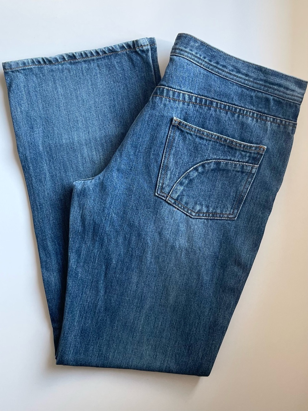 Y2K Vintage American Eagle Straight Jeans - 100% Cotton Medium Wash - Size 12